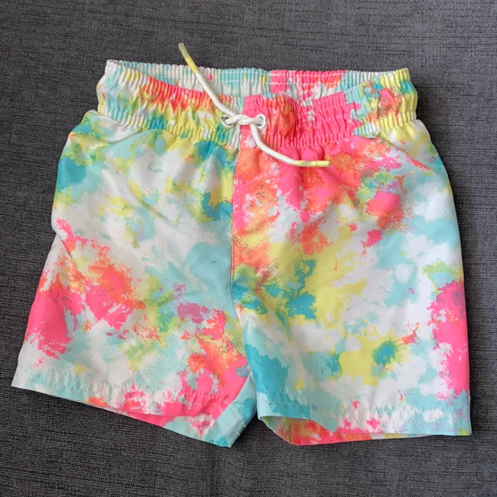 Cat & Jack Multi Colored Swim Trunks Splash Pattern sz 12 months